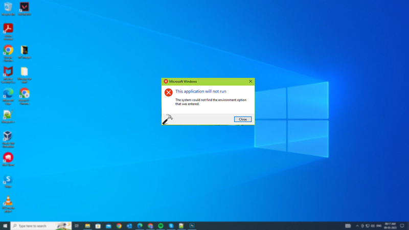 Исправлено: Windows "система не смогла найти параметр окружения" ошибка
