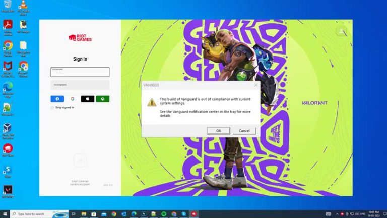 Fix: Valorant "This Build of Vanguard is out of Compliance" Error
