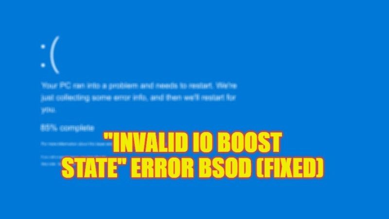 как исправить неверную ошибку состояния io boost bsod