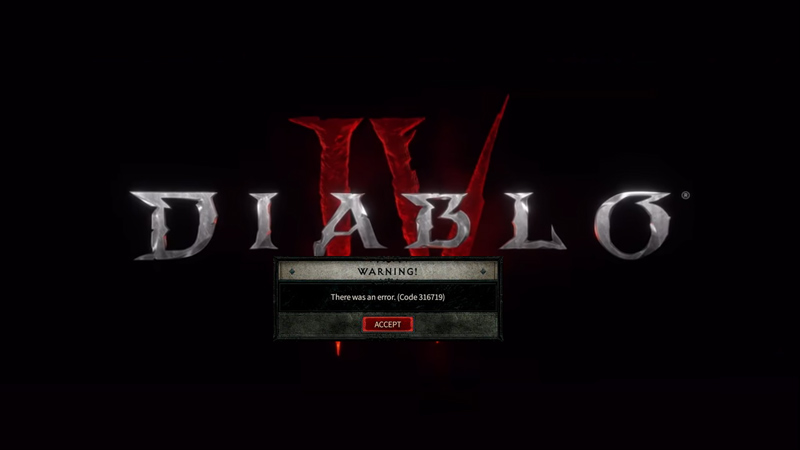 Исправлено: код ошибки 316719 в Diablo 4.