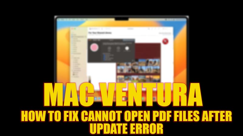 Cannot update PDF files after Mac Ventura update