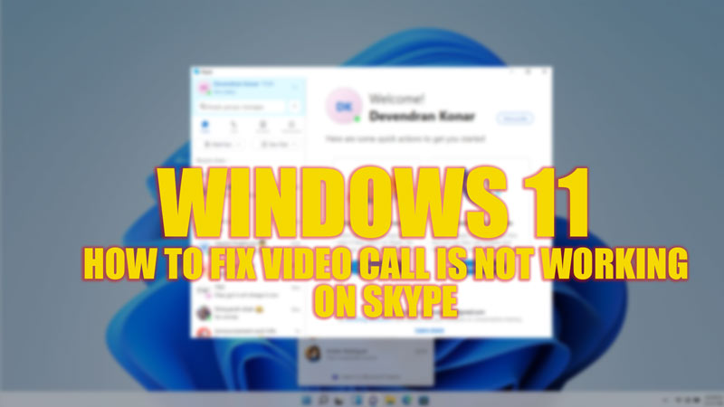 Fix: Skype video call is not working after the update on Windows 11
