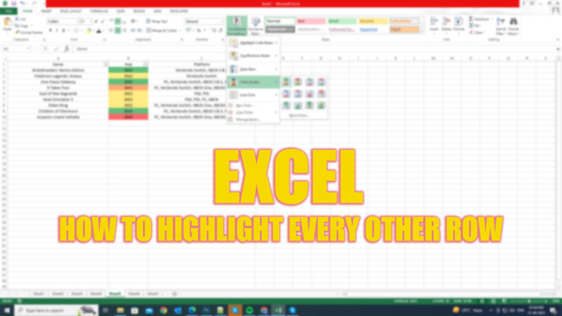 How To Auto Highlight Every Other Row In Excel