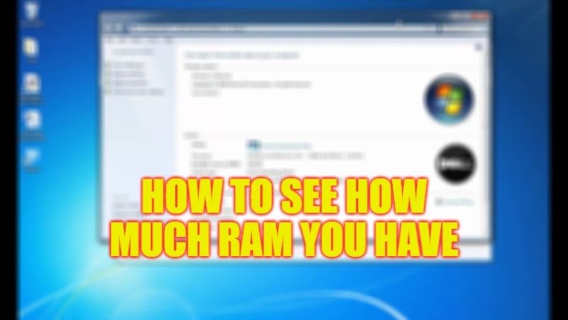 how to see how much RAM you have