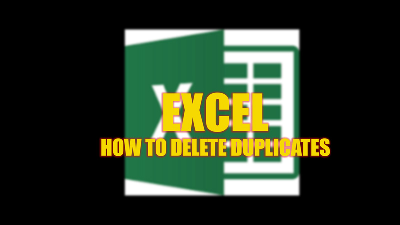 Remove Duplicates Excel 