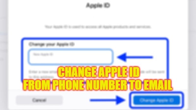 how to change apple id from phone number to email