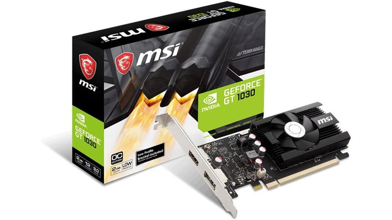 Низкопрофильная видеокарта MSI GeForce GT 1030
