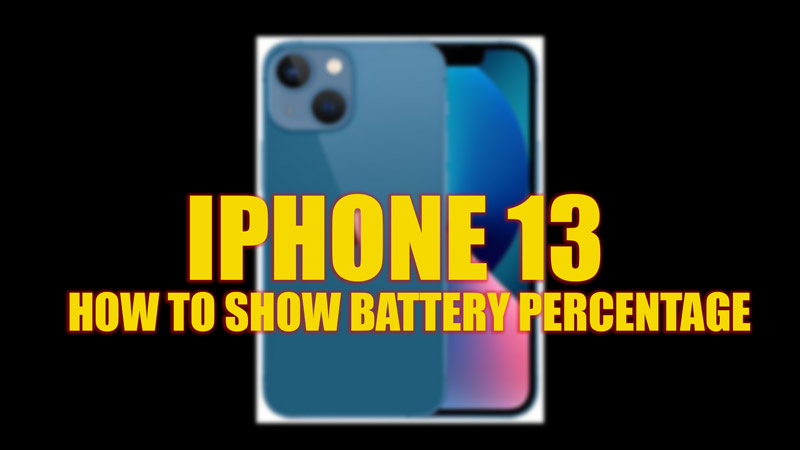 iPhone 13: How to show Battery percentage