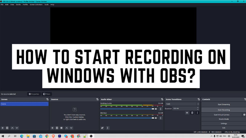 Windows: как сделать запись экрана с помощью OBS