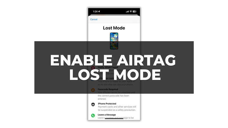 Enable AirTag Lost Mode