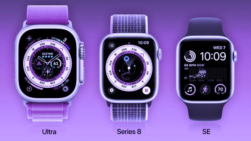 сравнение размеров Apple Watch