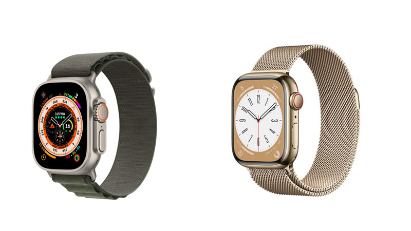 Apple Watch Ultra против Apple Watch Series 8
