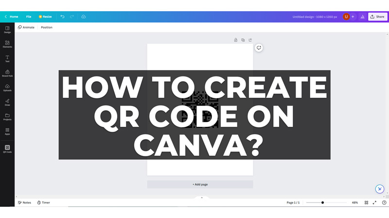 Create QR Code Canva