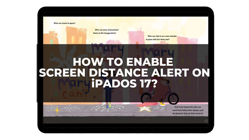 Включить оповещение о расстоянии до экрана на iPadOS 17
