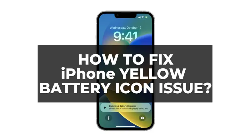 Fix Yellow Battery icon issue on iPhone