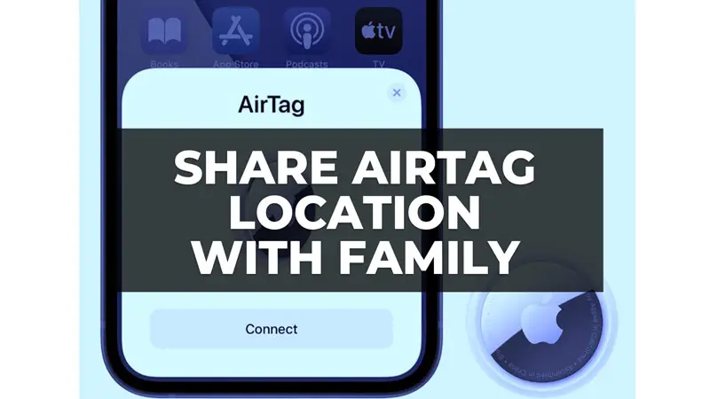 как поделиться местоположением airtag с семьей