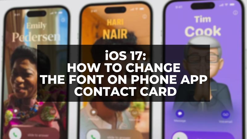 iOS 17 Change Font on Contact Poster