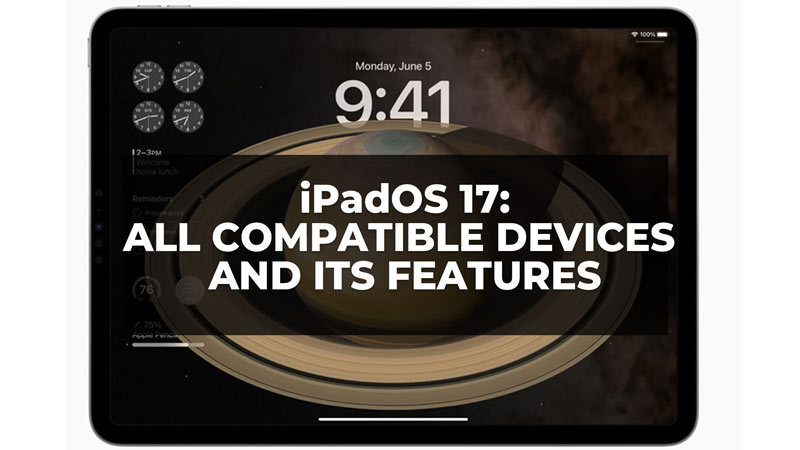 IpadOS 17 List of compatible devices and new Features