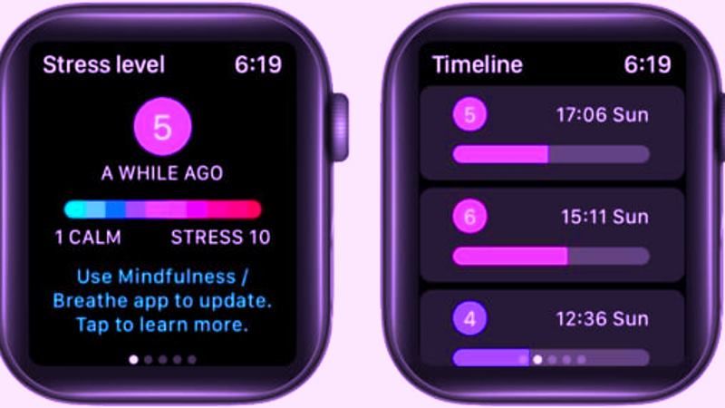 контролировать или измерять стресс на Apple Watch