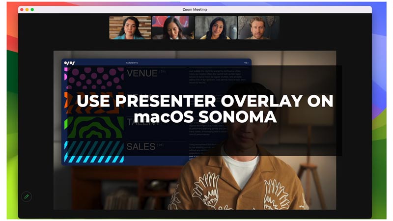 Оверлей Presenter на macOS Sonoma