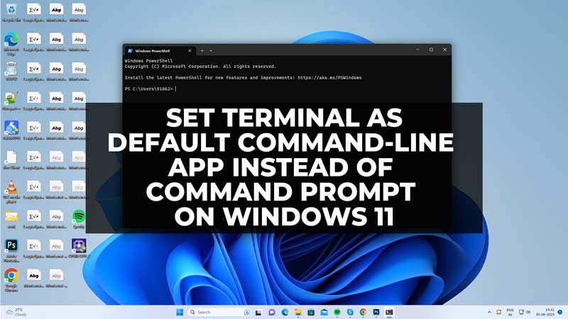 Установите терминал в качестве приложения командной строки по умолчанию вместо командной строки в Windows 11