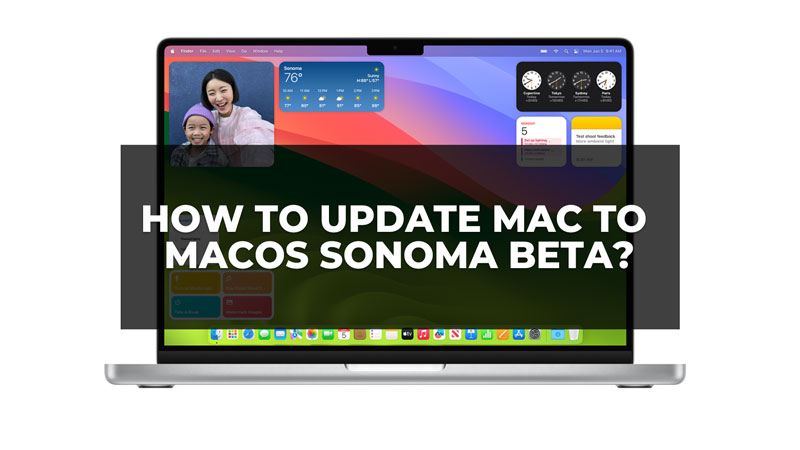 update MacBook to macOS Sonoma Beta