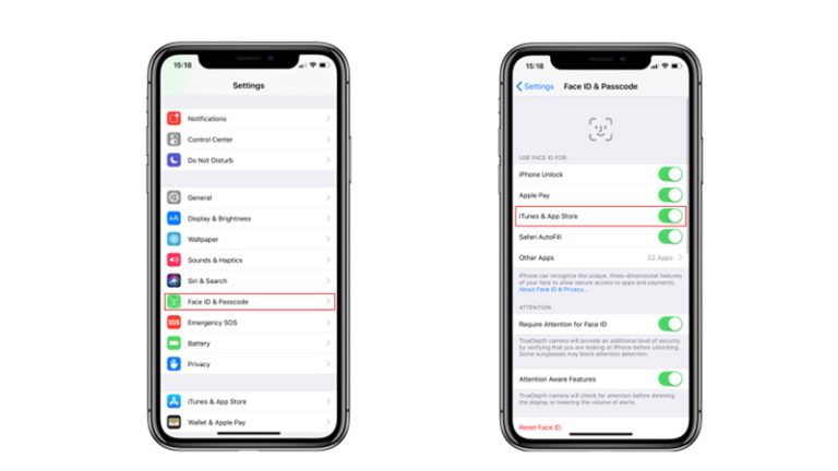 app store face id double click