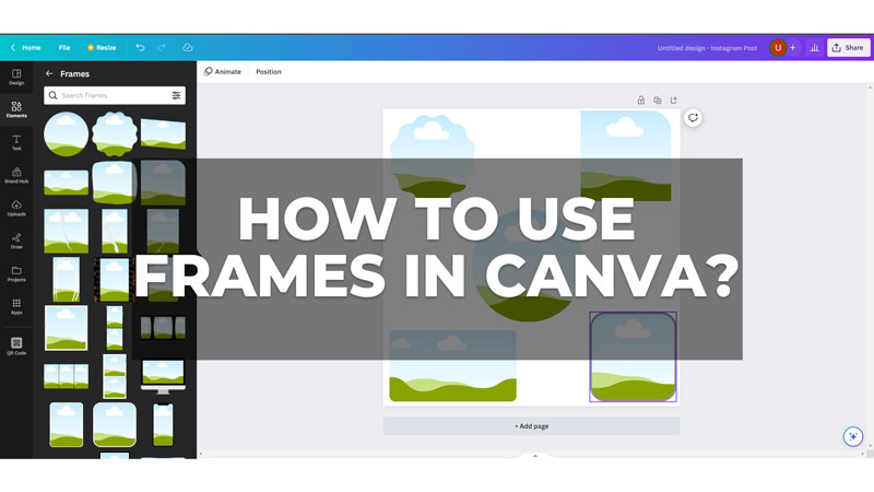 Use Frames in Canva