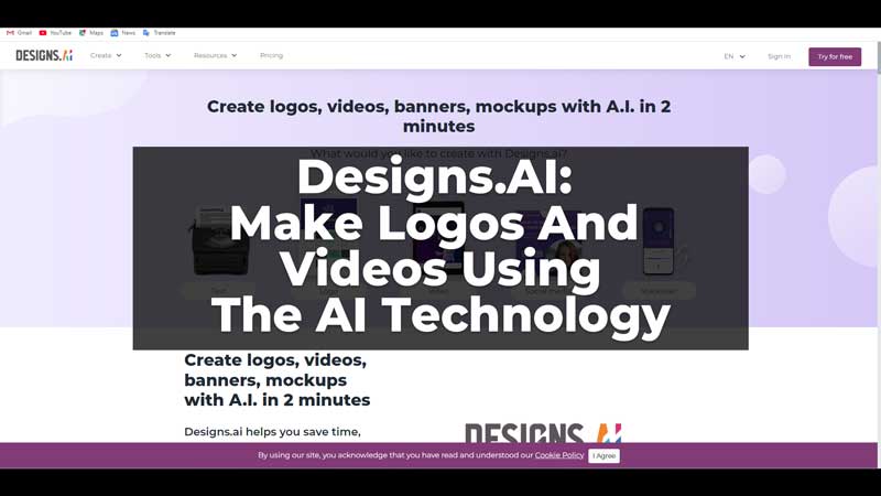 make videos and logos Designs.AI