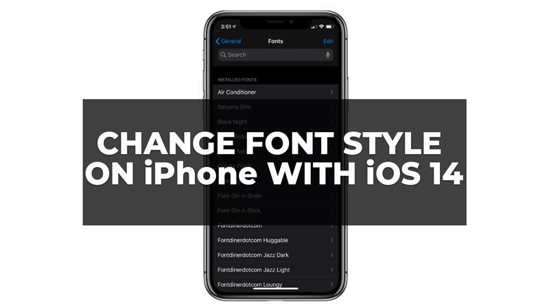 Изменить стиль шрифта на iPhone с iOS 14