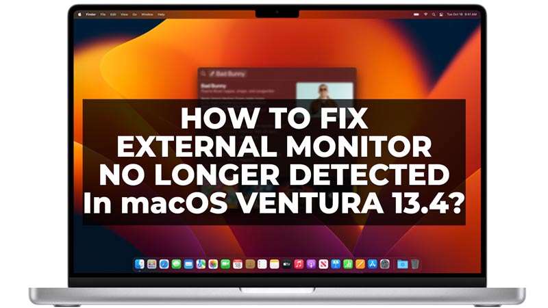 Fix External Monitor no longer detected macOS Ventura Error