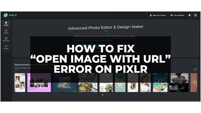 Исправить "Открыть изображение с URL" ошибка на Pixlr