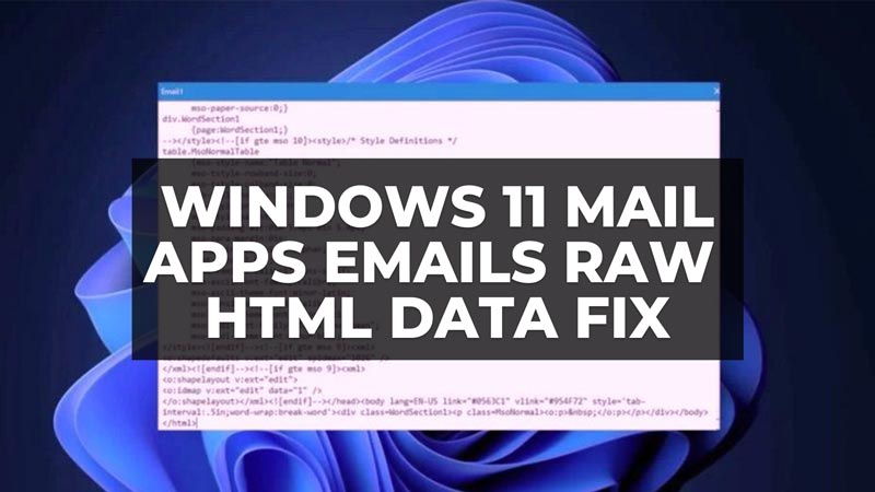 исправить сообщения электронной почты почтового приложения Windows 11, отображаемые в необработанных данных html