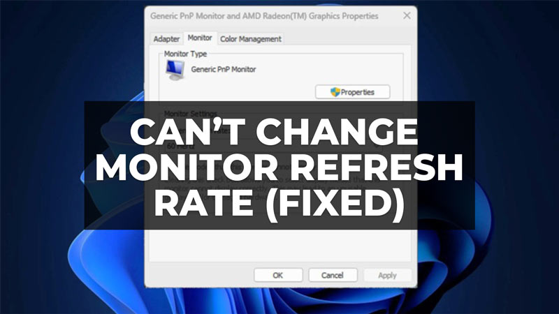как исправить не могу изменить частоту обновления монитора в виндовс