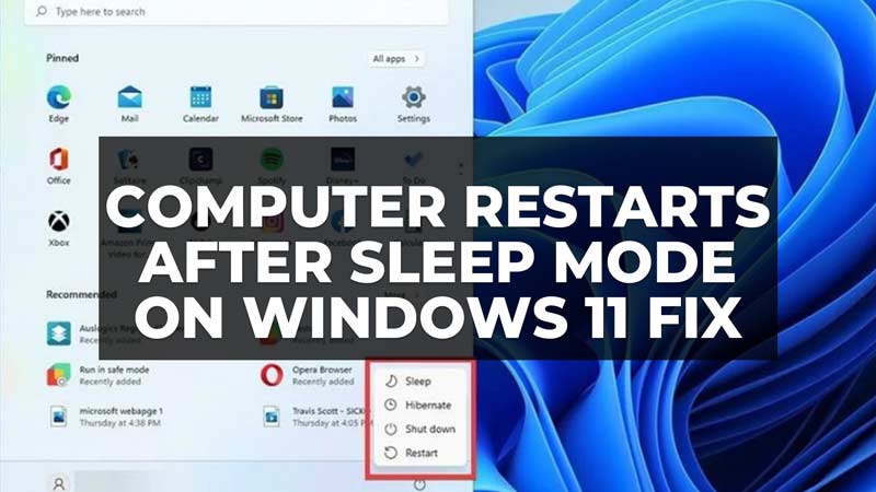 Как исправить перезагрузку компьютера после обновления Windows 11 после спящего режима