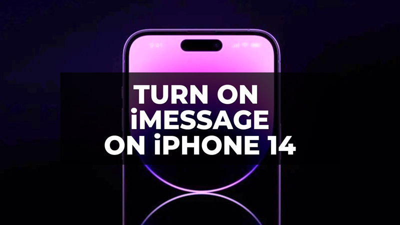 how to turn on imessage iphone 14