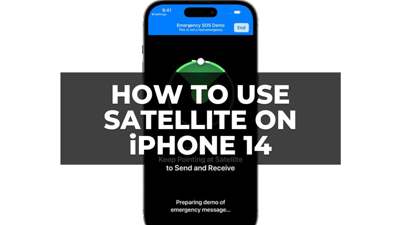 how to use satellite iphone 14 pro