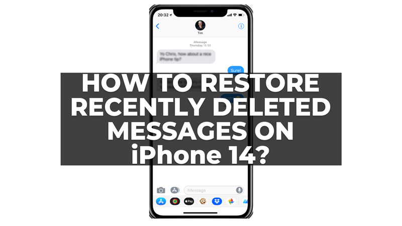 Восстановить недавно удаленные сообщения на iPhone 14