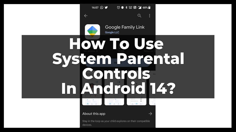 System Parental Controls Android 14