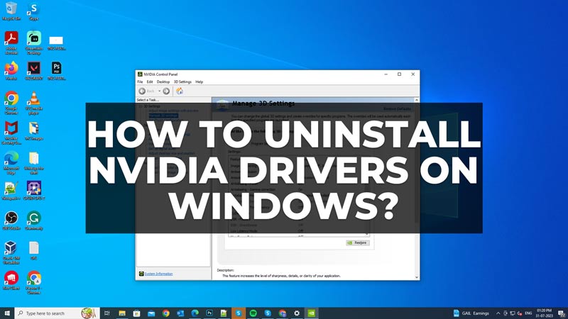 Удалите драйверы Nvidia в Windows