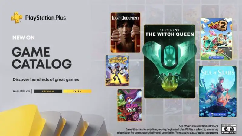PS Plus Extra and Premium August 2023 Games Revealed