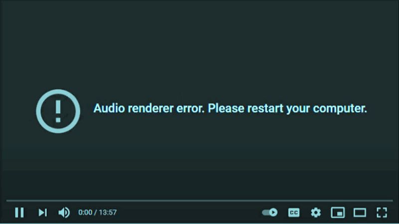 исправить ошибку аудио рендерера, пожалуйста, перезагрузите компьютер