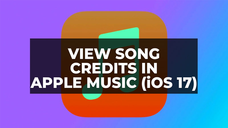 how to see song credits in apple music iOS 17