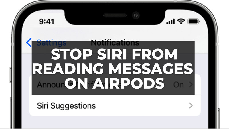 как запретить Siri читать текстовые сообщения на AirPods