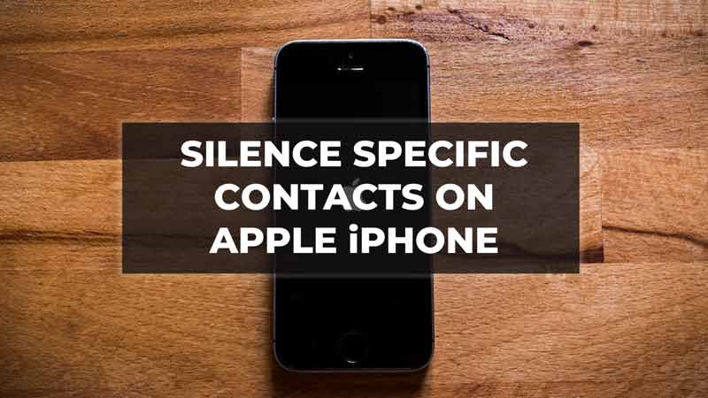 Silence Specific Contacts on iPhone