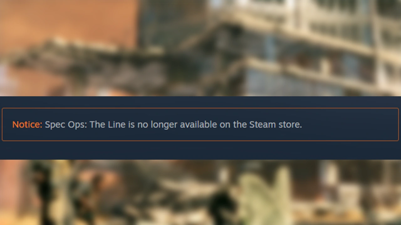 Why Spec Ops The Line Removed Delisted From Steam